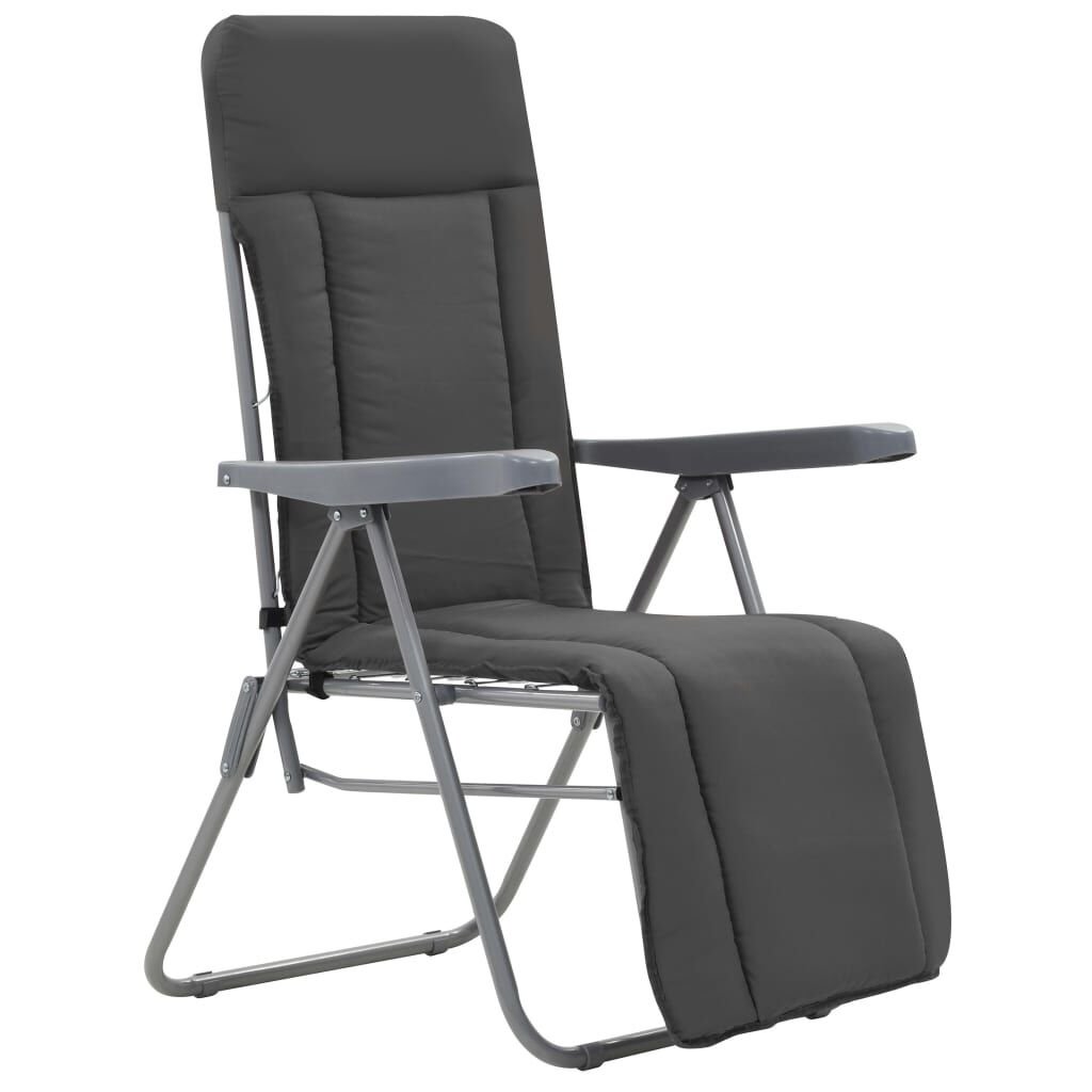 vidaXL Tuinstoelen (2 st) Grijs - 40% Korting! Inklapbaar & Verstelbaar