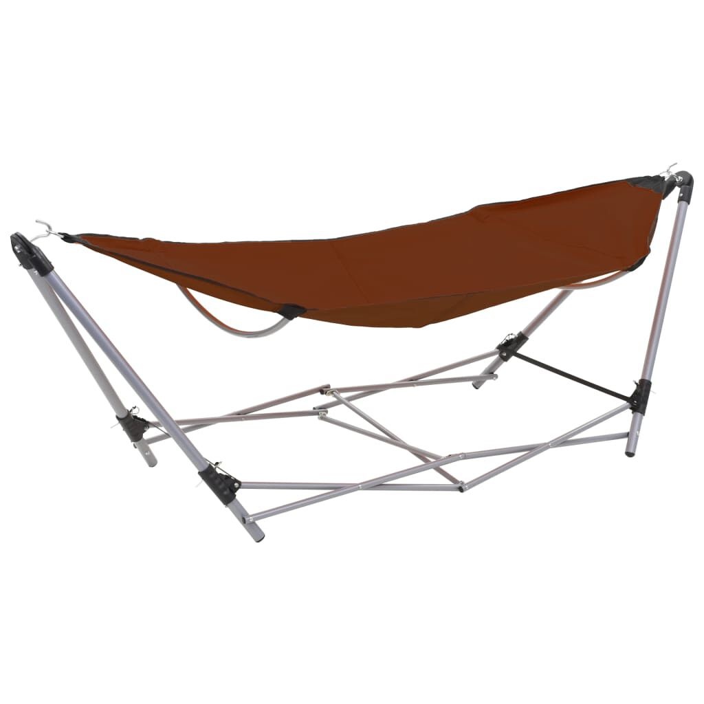 VidaXL Hangmat met Standaard Bruin - 55% Korting! (Tas Beschadigd)