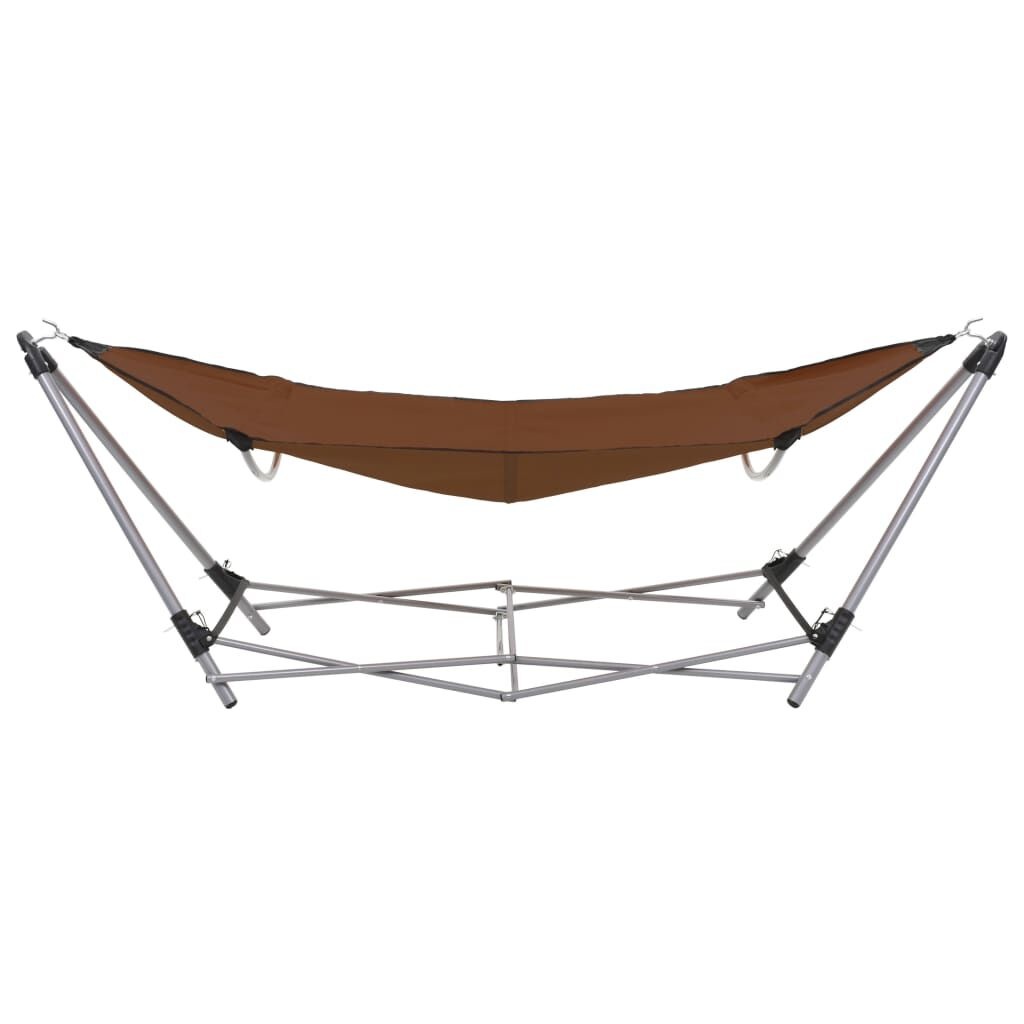 VidaXL Hangmat met Standaard Bruin - 55% Korting! (Tas Beschadigd)