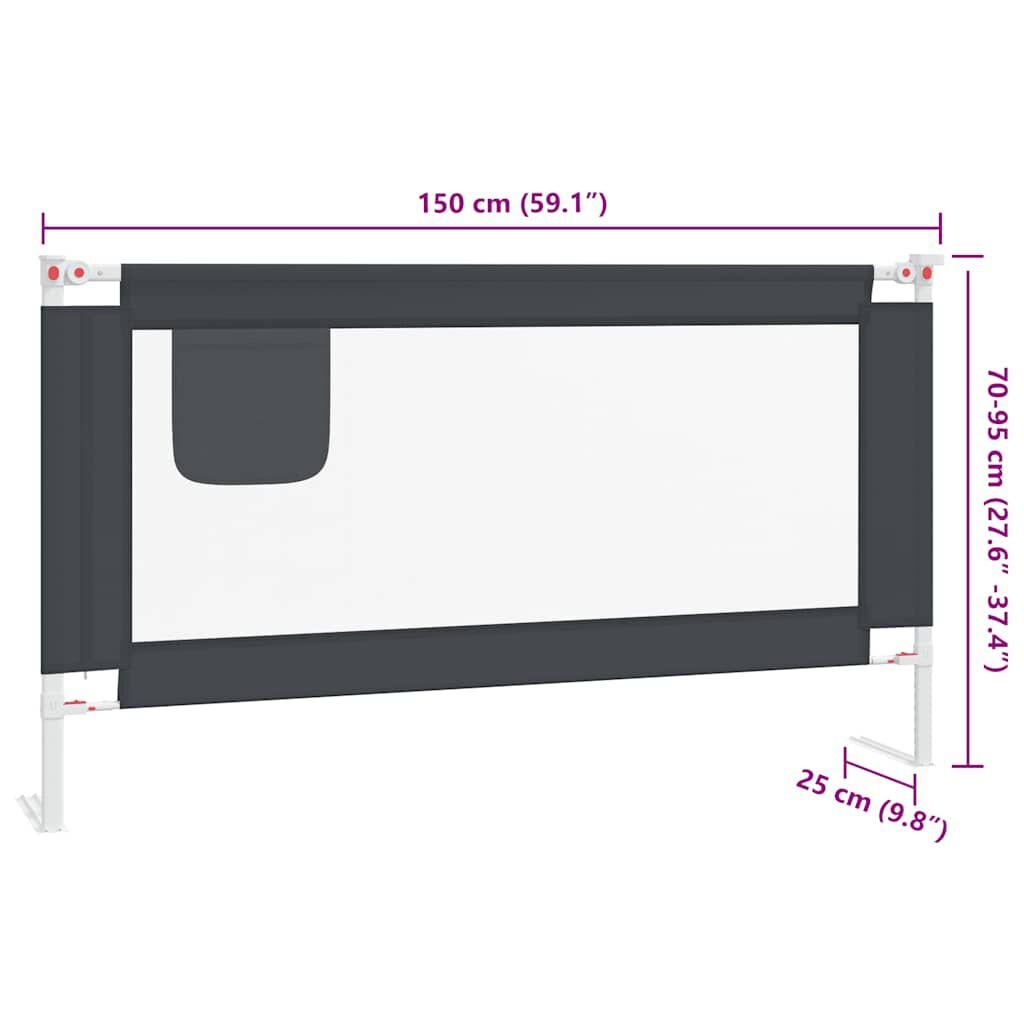 vidaXL Bedhekje 150cm Donkergrijs - 46% Korting!