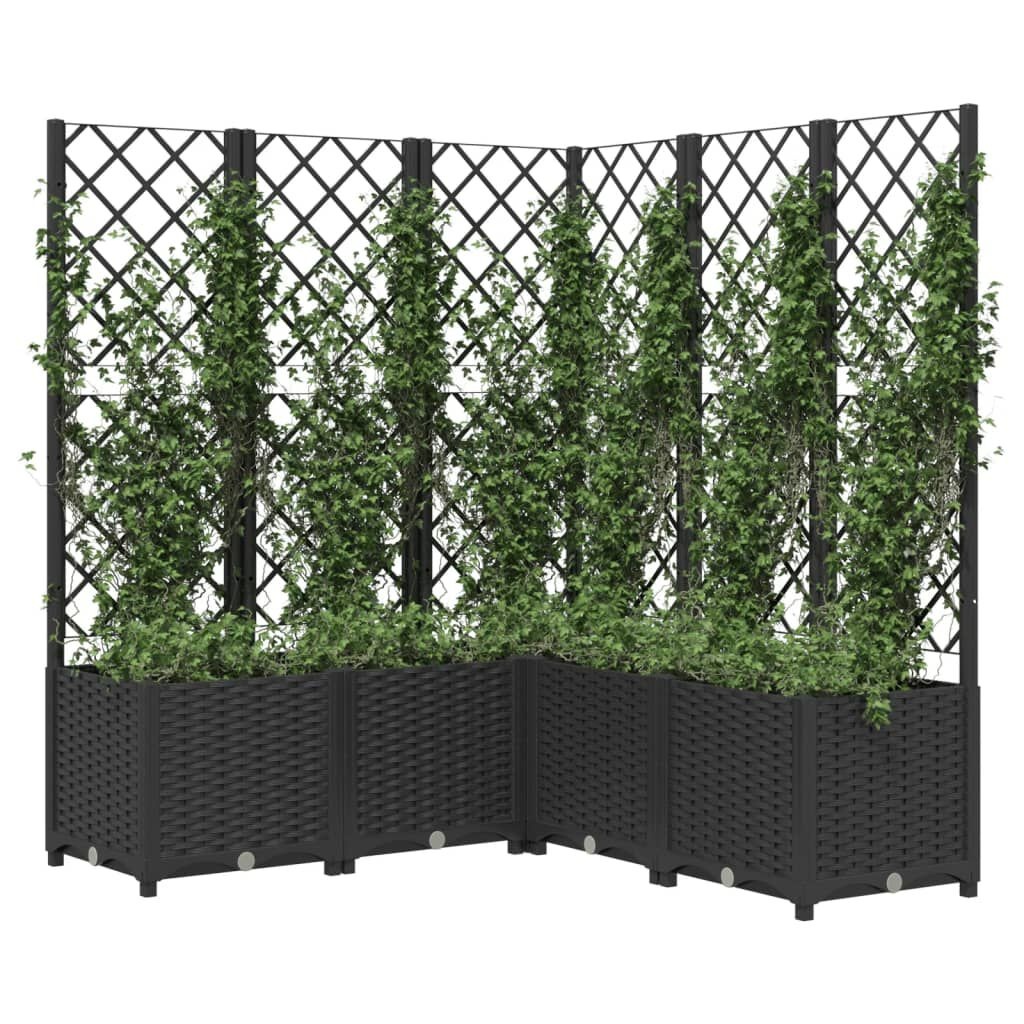 vidaXL Plantenbak met Latwerk Zwart - 42% Korting!