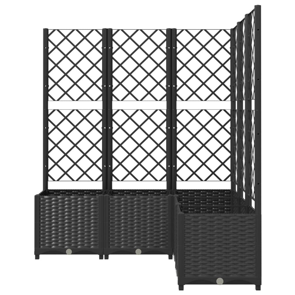 vidaXL Plantenbak met Latwerk Zwart - 42% Korting!