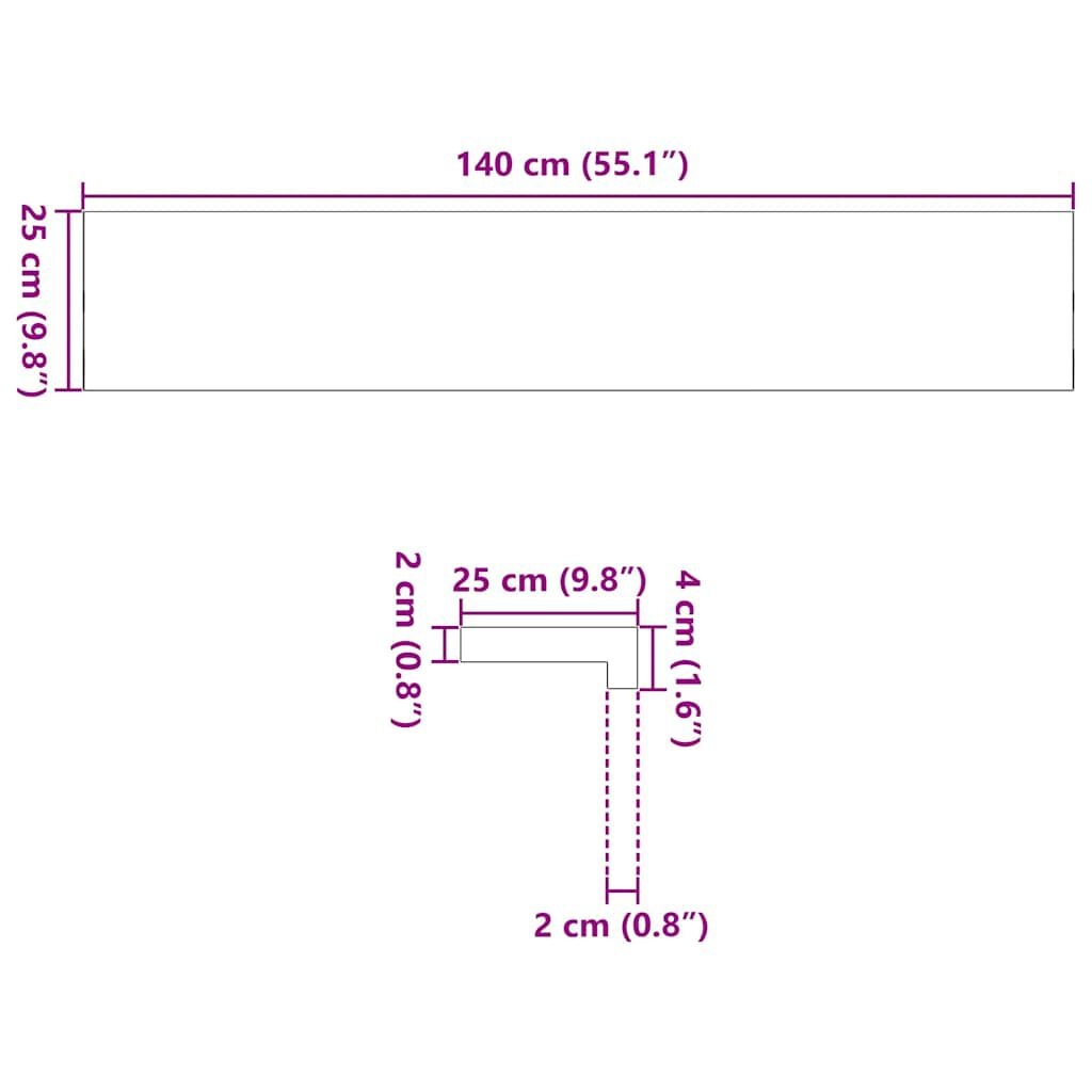 Eiken Vensterbanken (2x) 140cm Donkerbruin - 61% Korting!