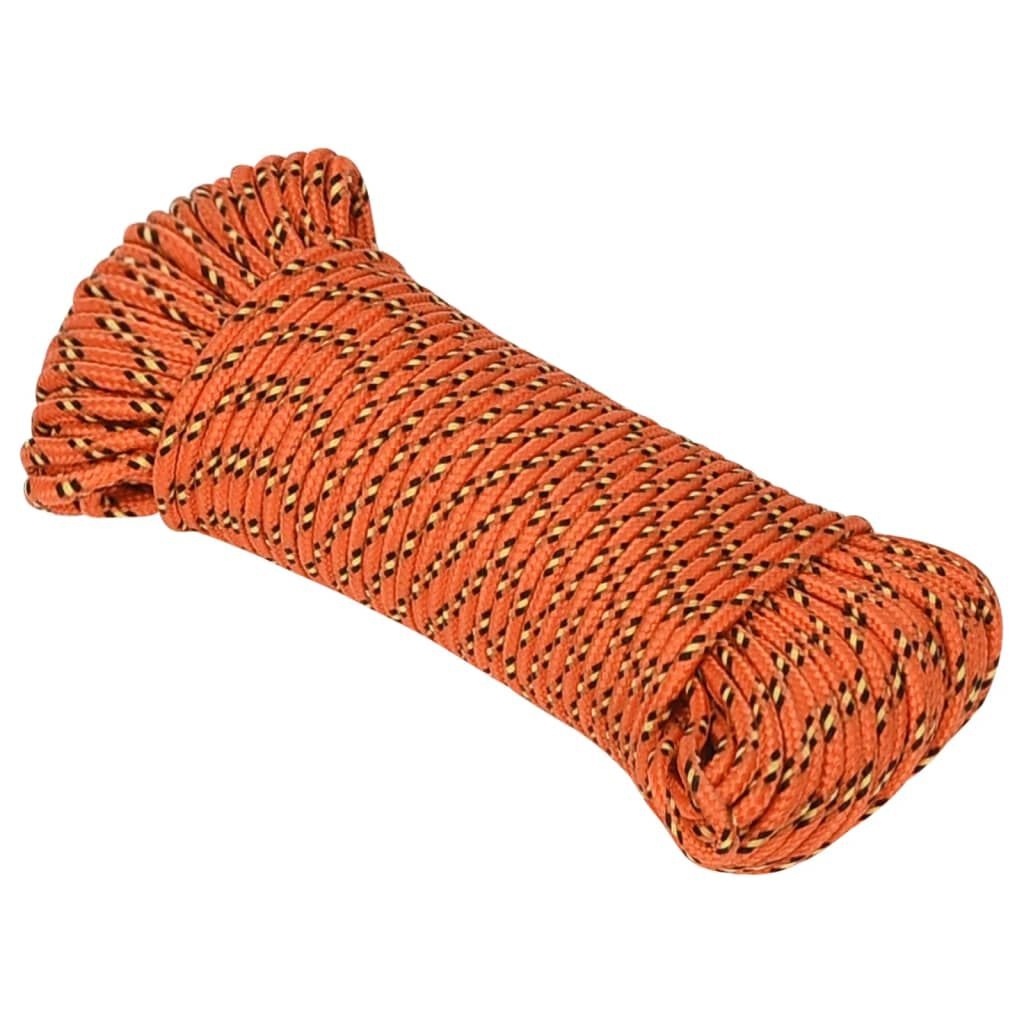 VidaXL Boottouw Oranje 4mm 50m - 53% Korting!