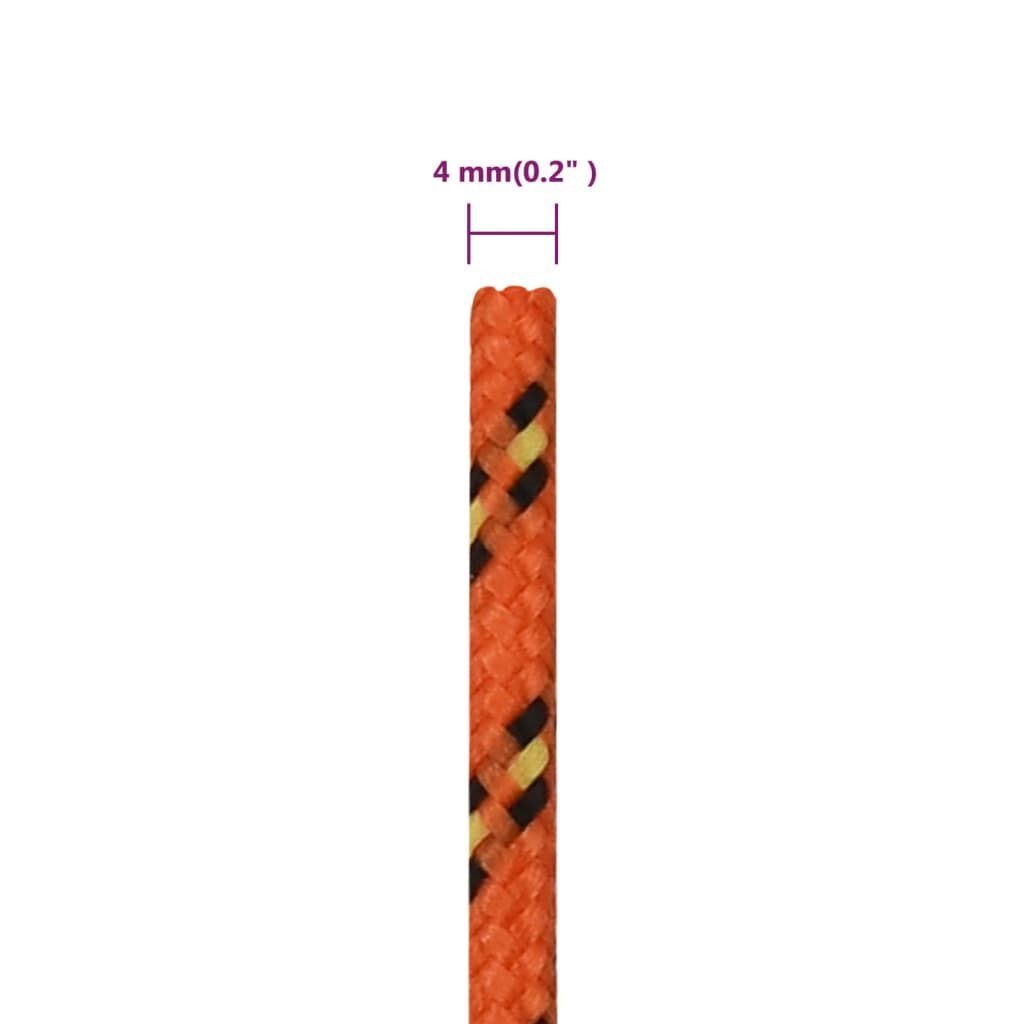 VidaXL Boottouw Oranje 4mm 50m - 53% Korting!