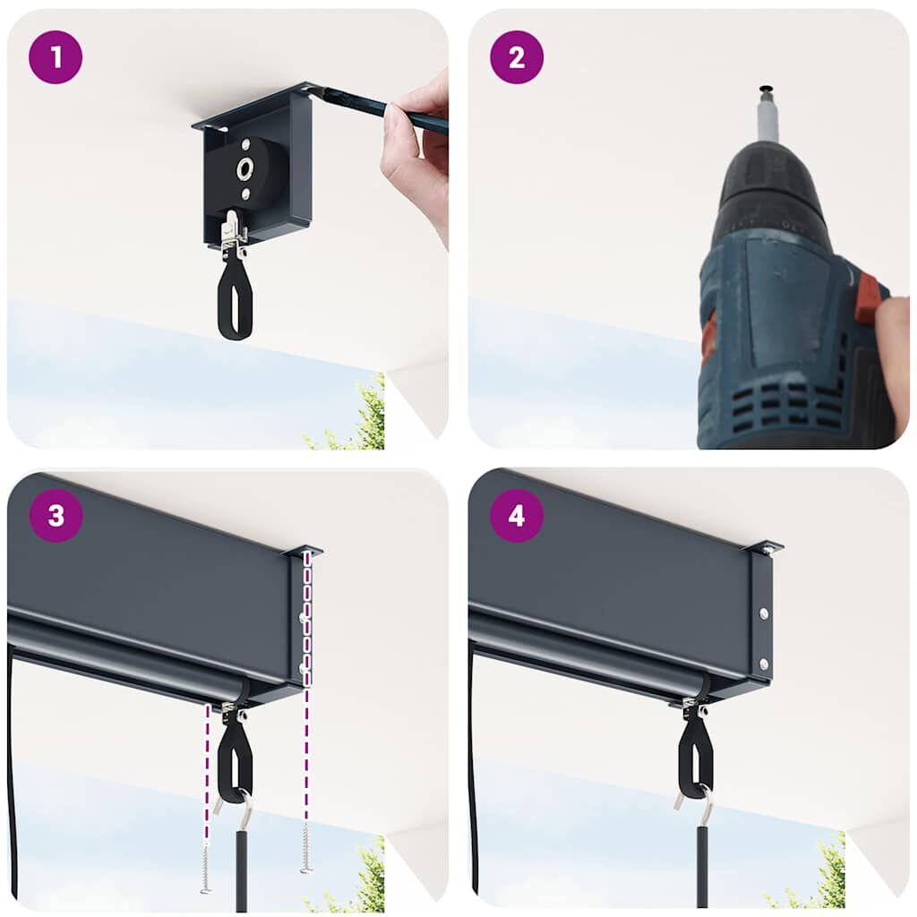 VidaXL Rolgordijn Buiten 160x250 Antraciet - 56% Korting!