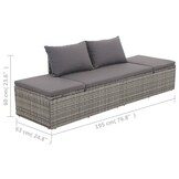 Loungebed Grijs - 71% Korting! (Beschadigd)