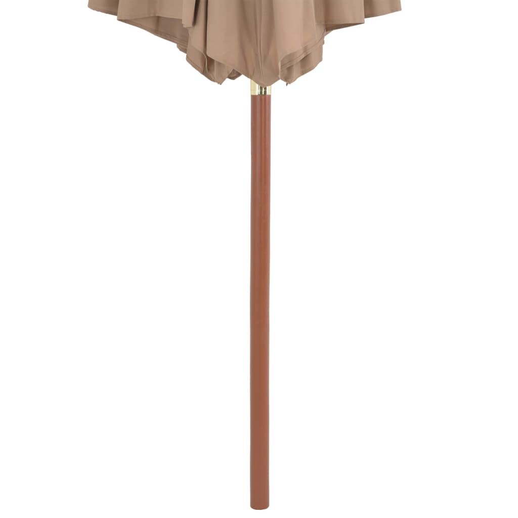 Parasol 300cm Taupe - Hout - Zo Goed Als Nieuw! 46% Korting