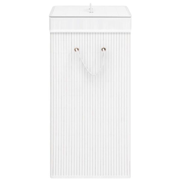 VidaXL Wasmand Bamboe Wit 72L - 51% Korting!