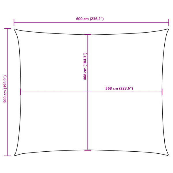 Zonnescherm Rechthoek 5x6m Antraciet -51%! Topdeal