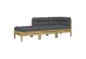 Tuinbank Set 2-Zits + Voetenbank -40%! Grenenhout