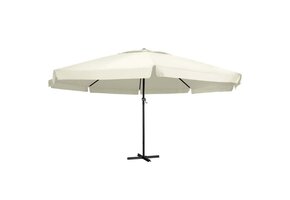 vidaXL Parasol 600cm Zandwit - 40% Korting! Zo Goed Als Nieuw