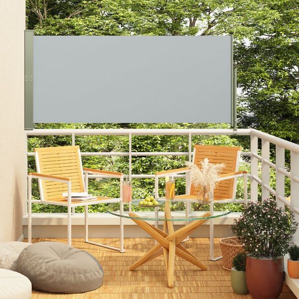 VidaXL Uittrekbaar Tuinscherm Grijs 140x300cm - 57% Korting!
