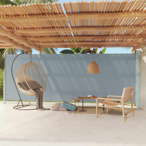Tuinscherm Uittrekbaar 200x600cm Grijs - 47% Korting!