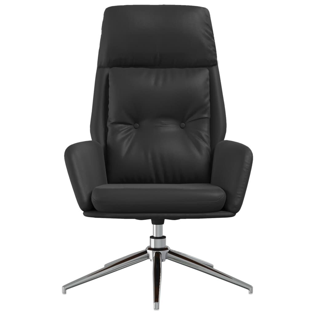 VidaXL Leren Relaxstoel Zwart - 47% Korting! Zo Goed Als Nieuw
