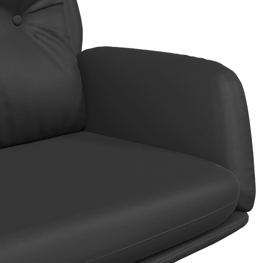 VidaXL Leren Relaxstoel Zwart - 47% Korting! Zo Goed Als Nieuw