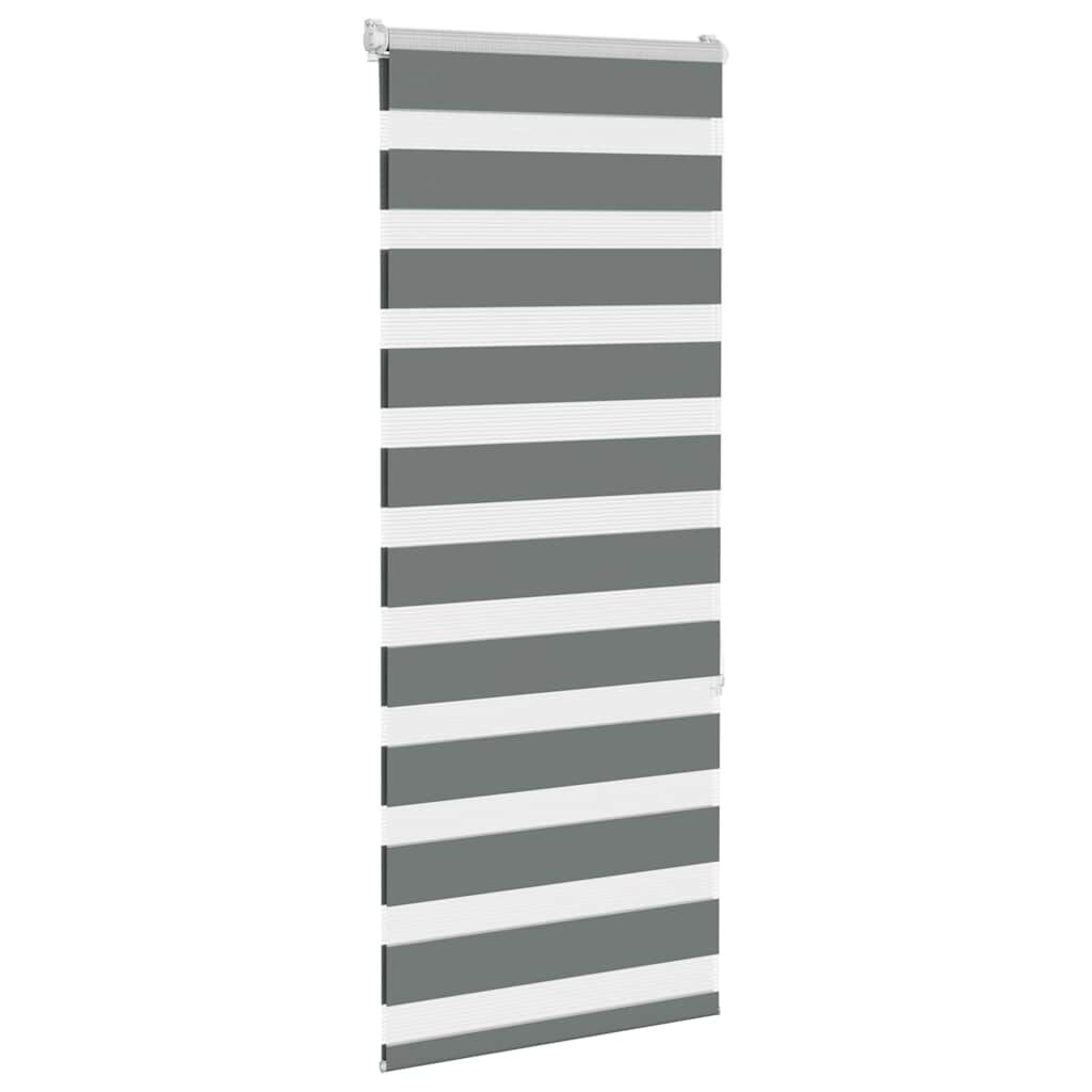 Zebra rolgordijn 60x150cm donkergrijs -53% korting!