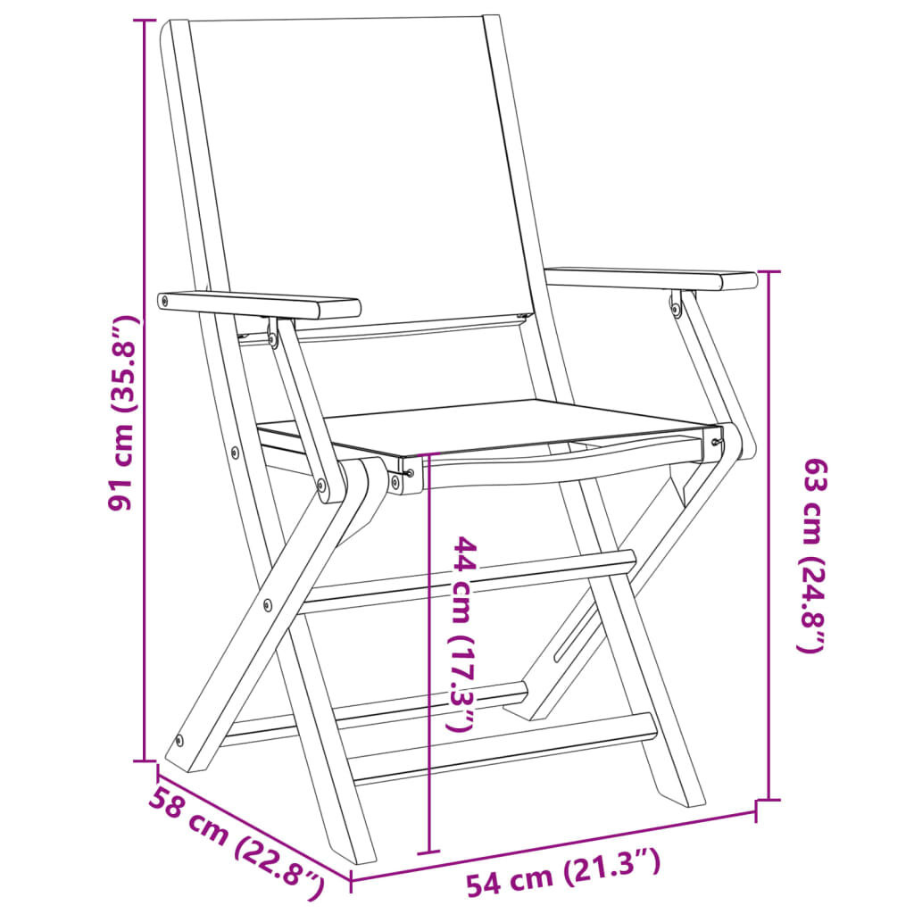 vidaXL Tuinstoelen (4x) Inklapbaar Groen -56%