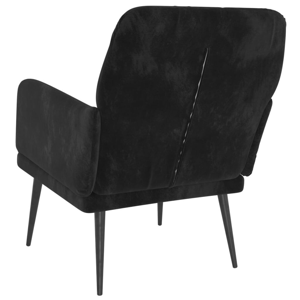 Luxe Velvet Fauteuil Zwart - 62x79x79 cm - 40% Korting!