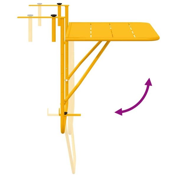 VidaXL Balkontafel Hangend Geel - 35% Korting!