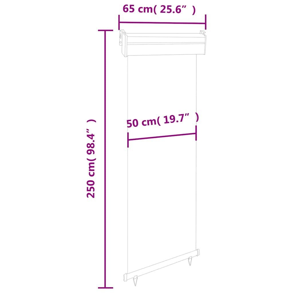 vidaXL Balkonscherm Grijs 65x250cm - 61% Korting!