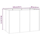 vidaXL Plantenbak RVS 120x80x80cm - 56% Korting!