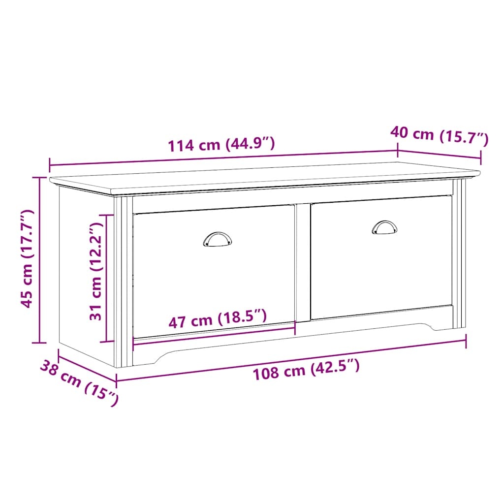VidaXL Gangbank BODO Wit 114cm - 53% Korting! Zo Goed Als Nieuw