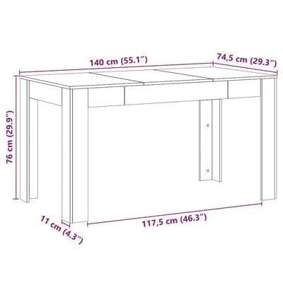 vidaXL Eettafel Eiken - Zo Goed Als Nieuw! 40% Korting