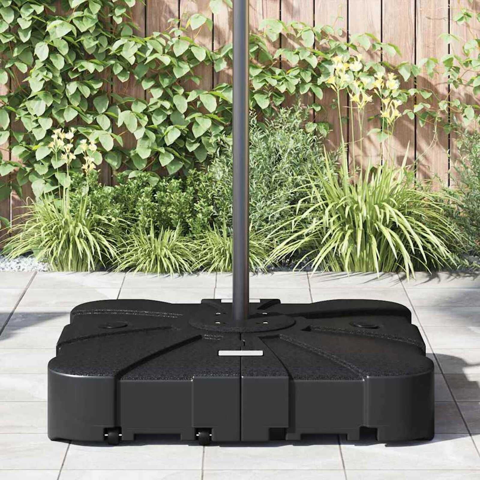 vidaXL Parasolvoet Set (2x) Zwart -51%! Zo goed als nieuw