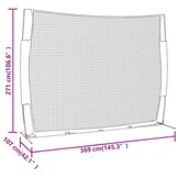 Honkbalnet 369cm - Rood/Zwart - 46% Korting!