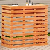 VidaXL Tuinbartafel Wasbruin Grenen -51%! Showmodel
