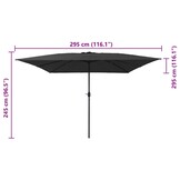 VidaXL Tuinparasol 295x295cm Antraciet/Zwart - 46% Korting!