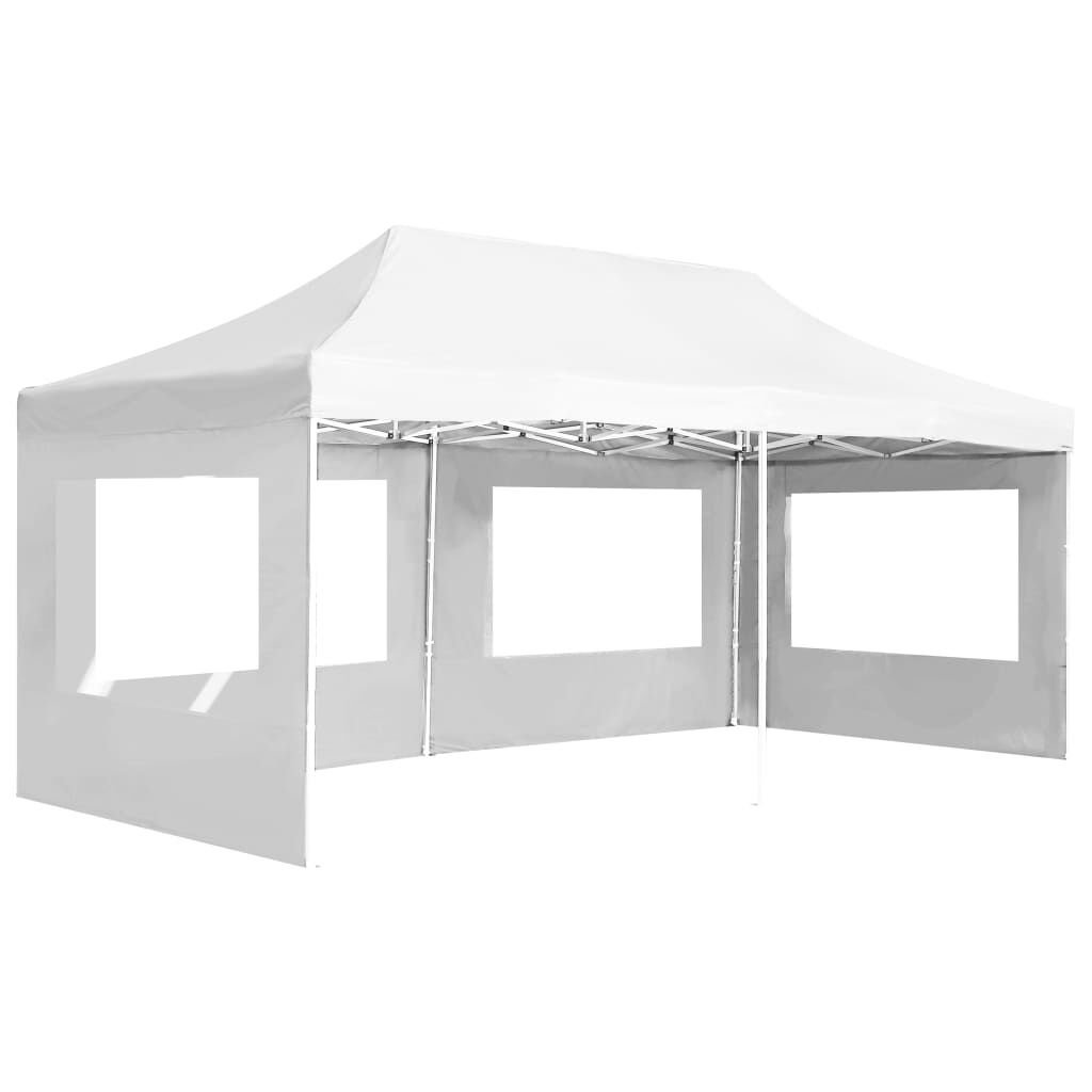 Partytent Inklapbaar 6x3m Wit Aluminium -46% Korting!