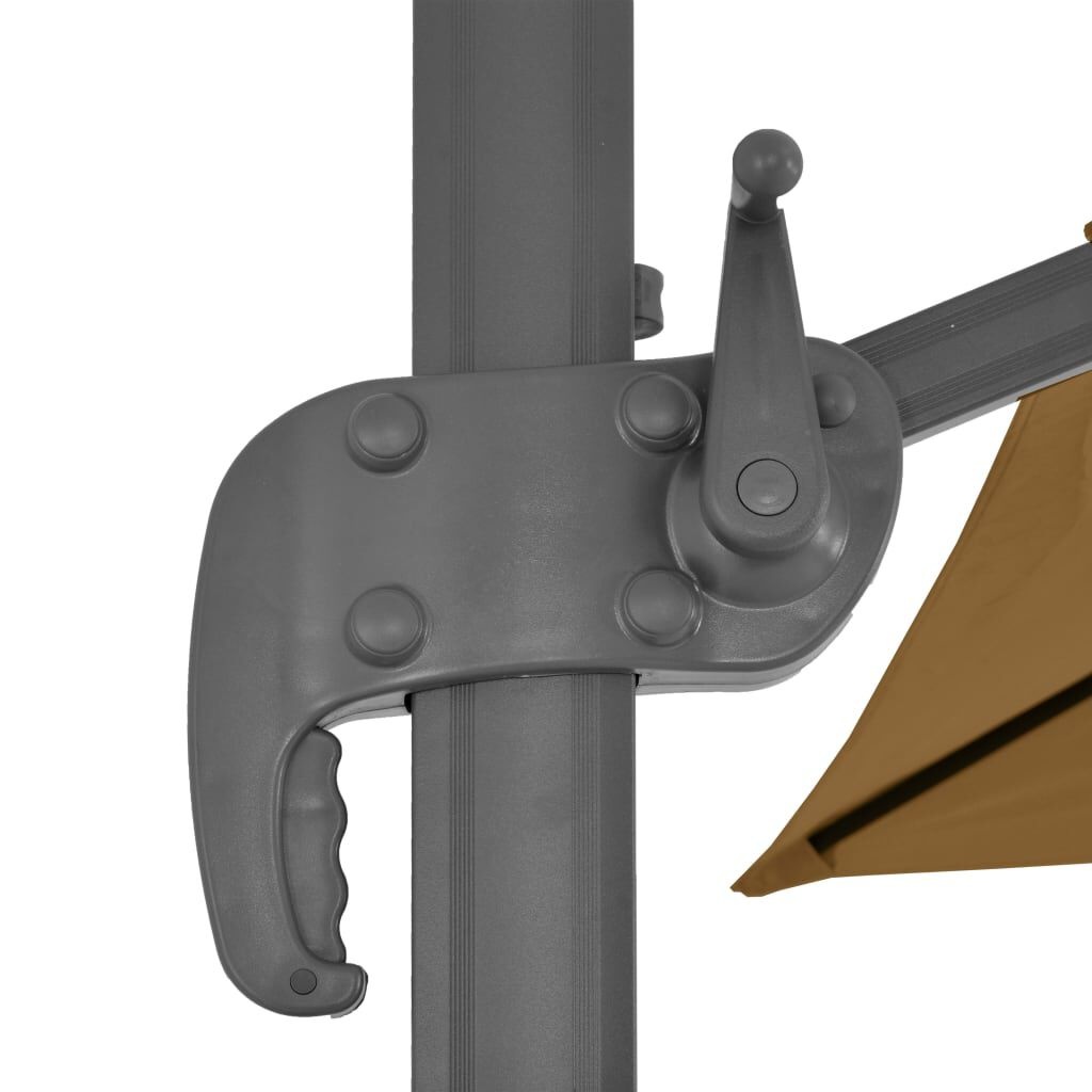 vidaXL Zweefparasol 400x300cm Taupe - 61% Korting!