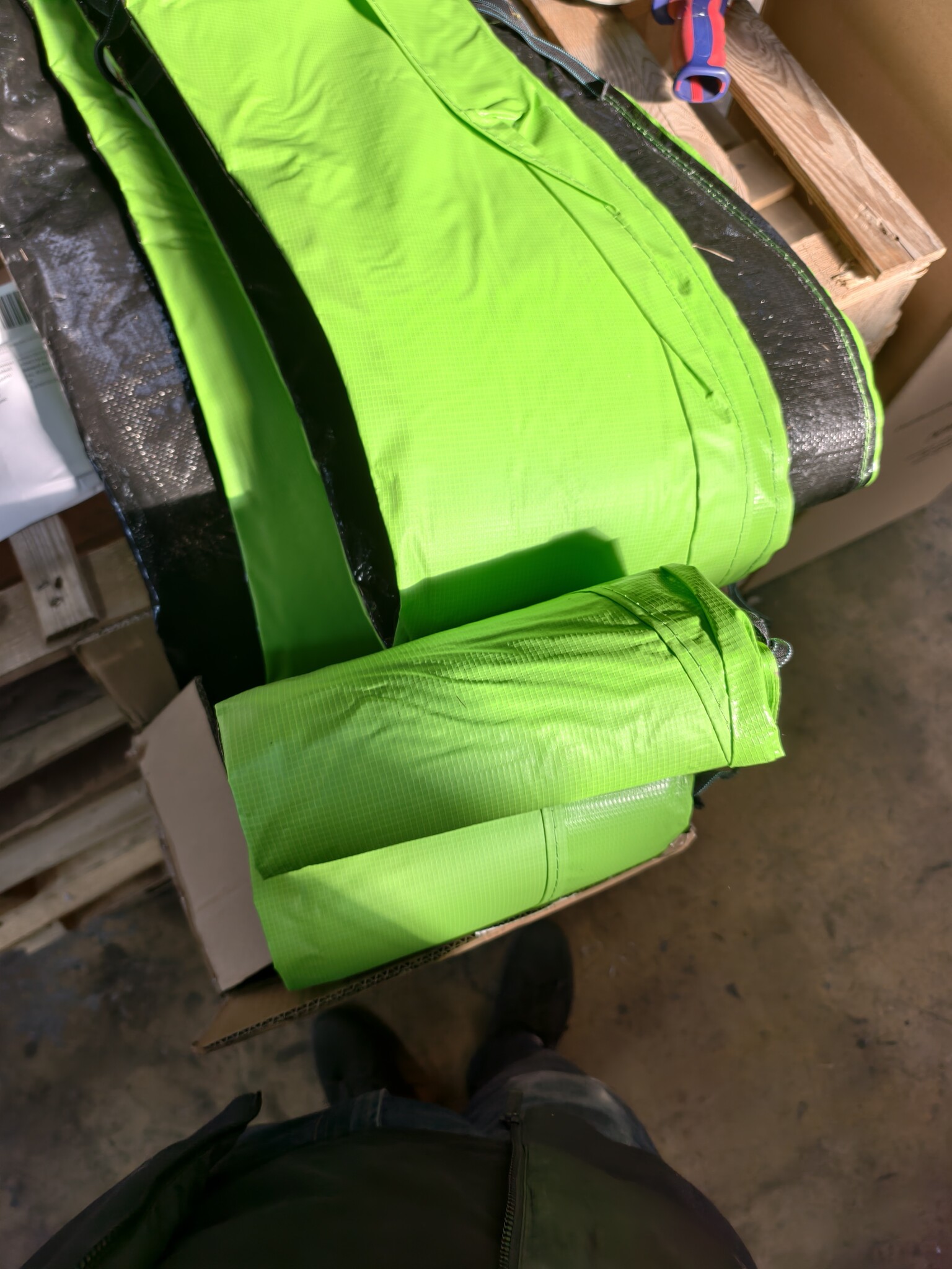 Trampoline Rand 366cm Groen - Zo Goed Als Nieuw! 40% Korting