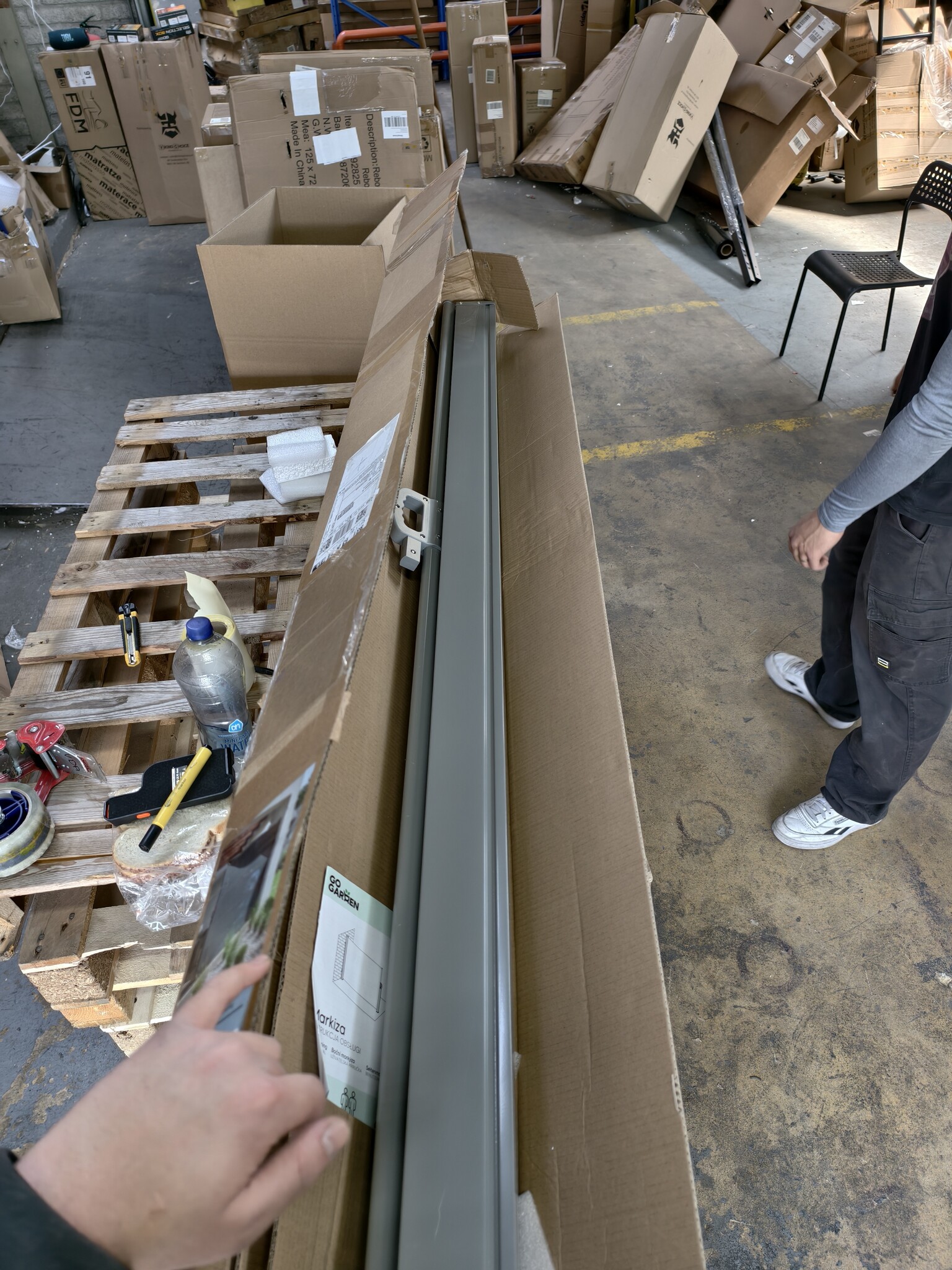 Windscherm Grijs 350x180cm - 40% Korting! (Retour)