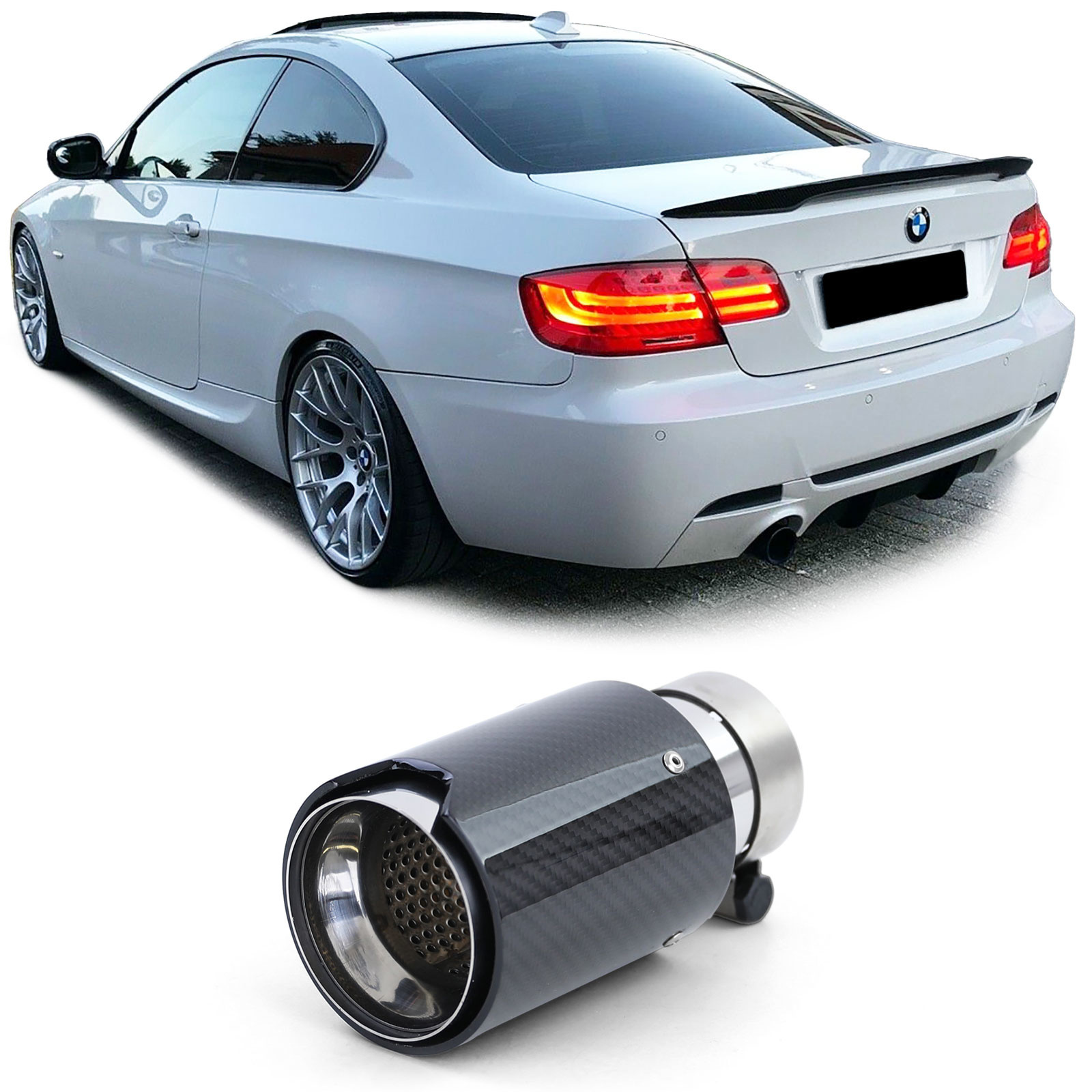 BMW Uitlaat Eindpijp Carbon Zwart Sport Optiek - 40% Korting!