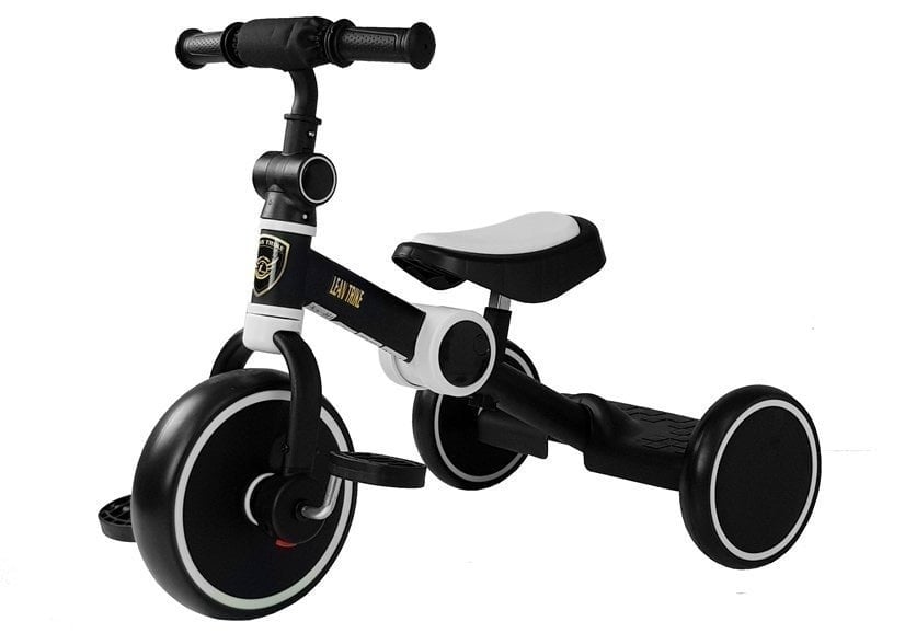 Opvouwbare Driewieler & Loopfiets - Zwart/Wit - 40% Korting!