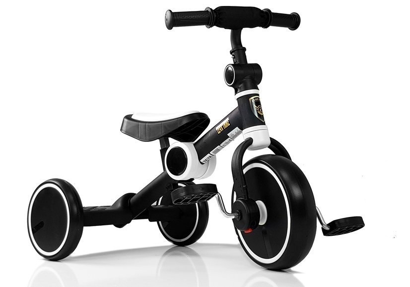 Opvouwbare Driewieler & Loopfiets - Zwart/Wit - 40% Korting!