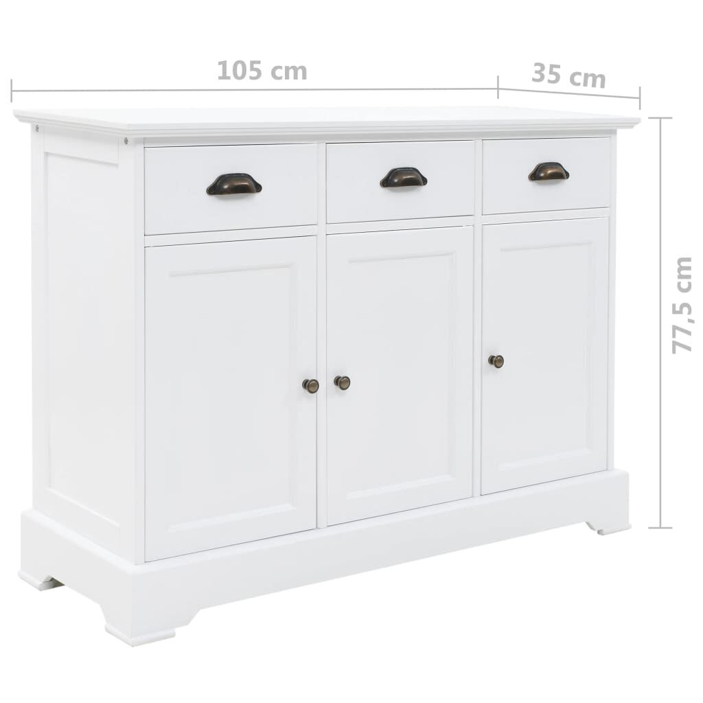 VidaXL Dressoir Wit MDF/Grenen -51%! Zo Goed Als Nieuw