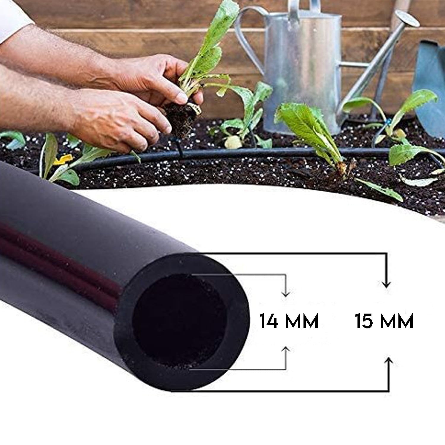 Druppelslang 50m - Zwart - 40% Korting! Topdeal!
