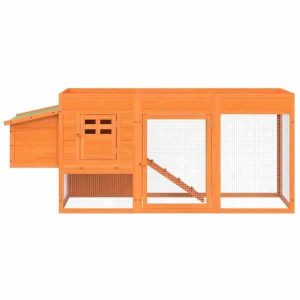 Kippenhok Grenenhout 204cm - Bruin - 40% Korting!