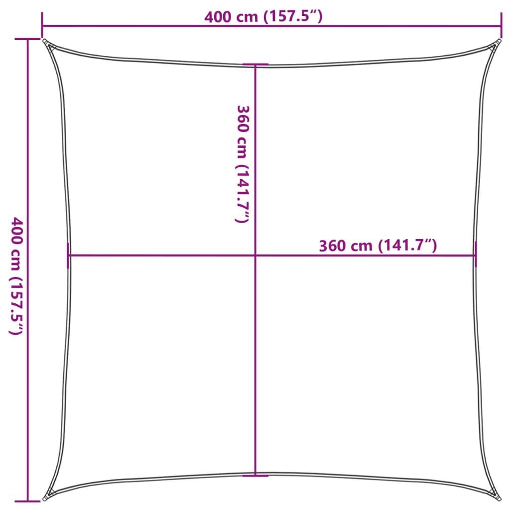 Zonnezeil Crème 4x4m - 46% Korting! (Retour)