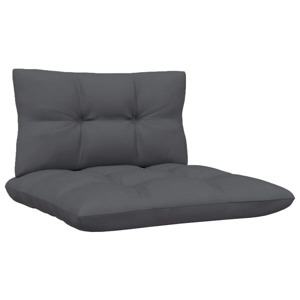 VidaXL Tuinbank Zwart Grenenhout + Kussens -50%! Zo Goed Als Nieuw