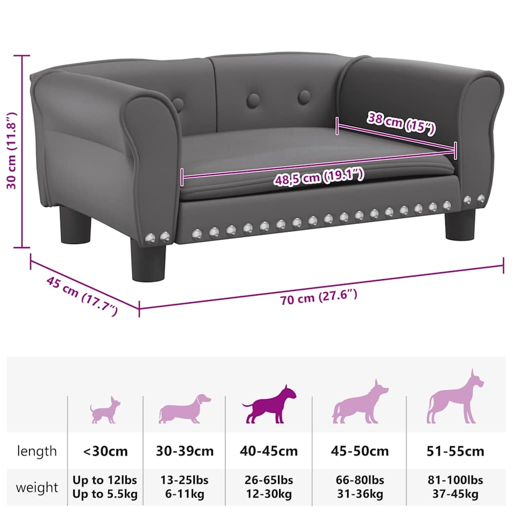 vidaXL Hondenmand Grijs 70x45cm - 40% Korting!