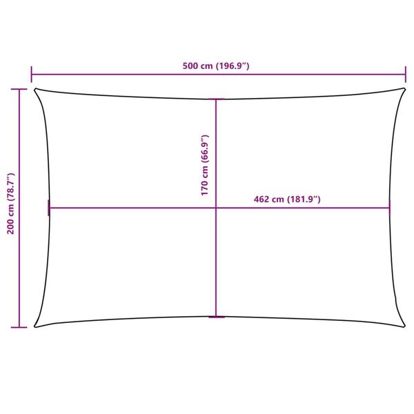 Zonnescherm Rechthoek Crème 2x5m - 56% Korting! (Retour)