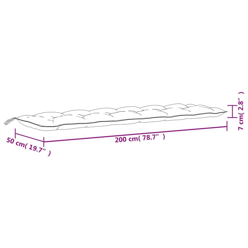Tuinbankkussen 200x50cm Meerkleurig - 46% Korting!