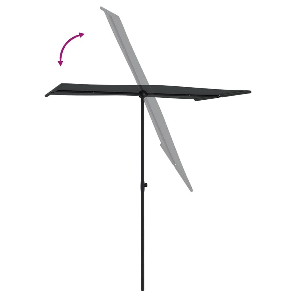 vidaXL Parasol Zwart 180x110cm - 56% Korting!
