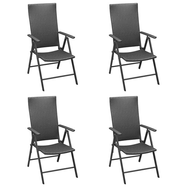 VidaXL Tuinstoelen (4 st.) Zwart - 67% Korting! Krasjes