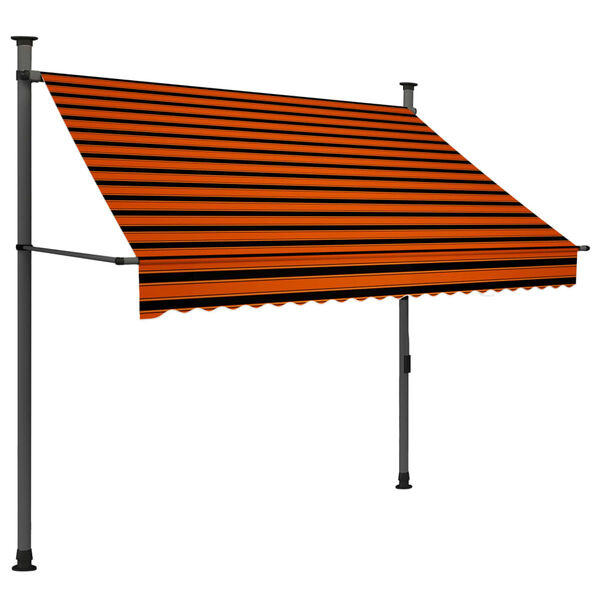 Luifel met LED 200cm Oranje/Bruin - 46% Korting!